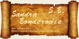 Sandra Bonderović vizit kartica